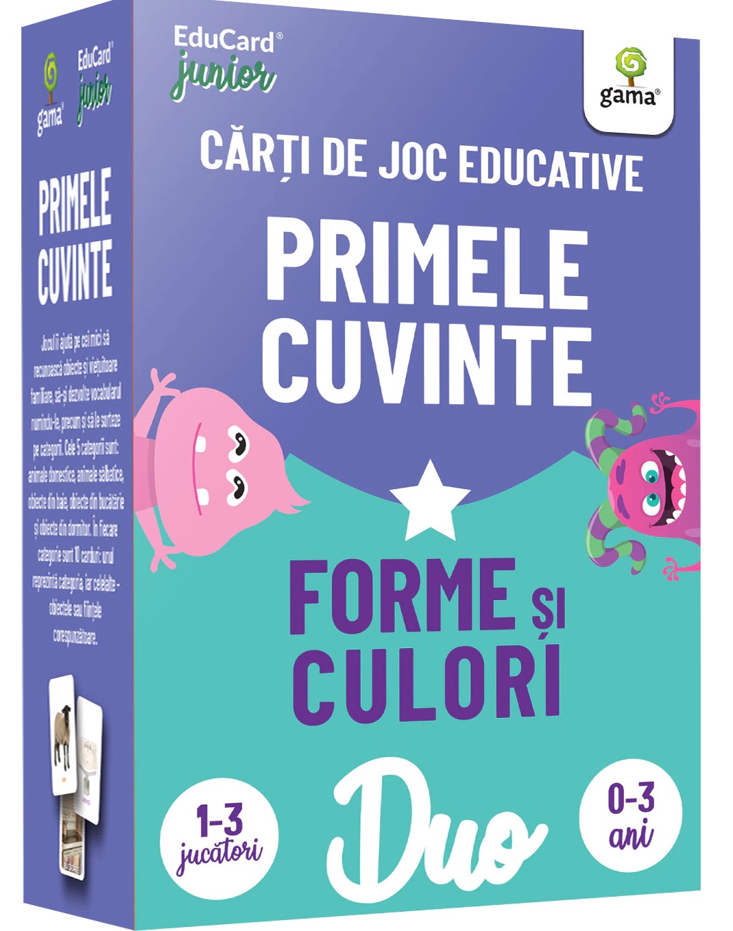 Primele cuvinte - Forme si culori. Carti de joc educative