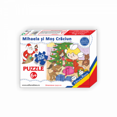 Puzzle - Mihaela si Mos Craciun - 100 piese