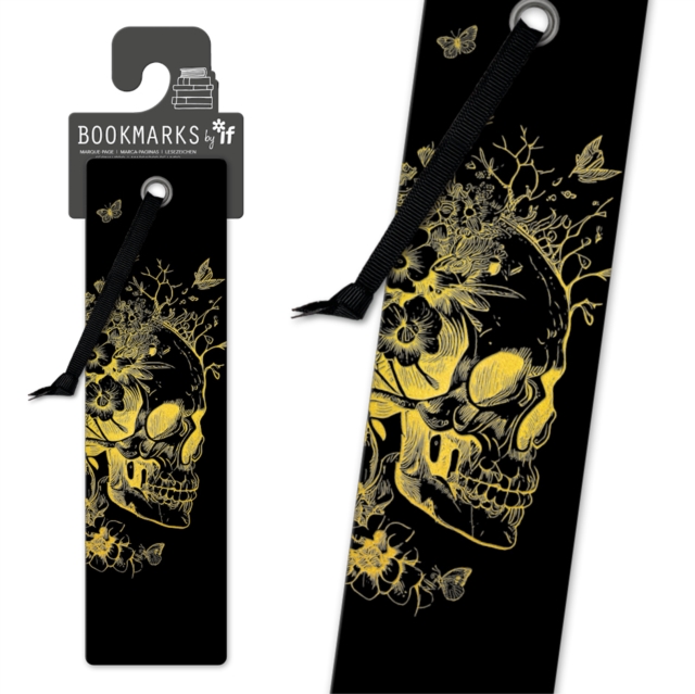 Quirky Bookmarks: Gold Skull