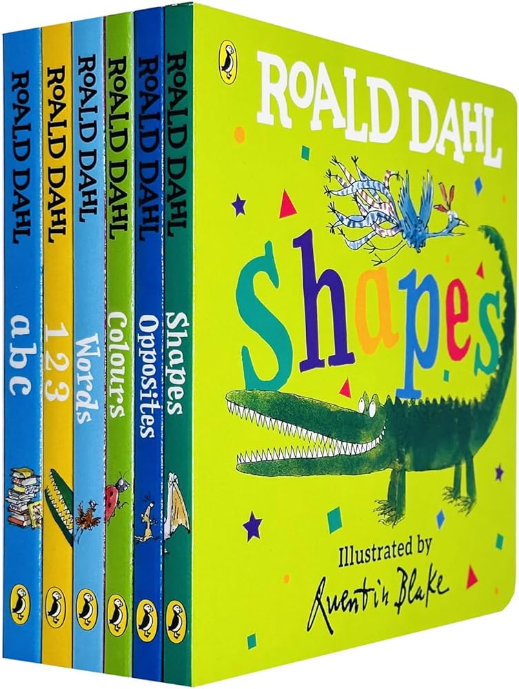 Roald Dahl Early Learning Pre-School 6 Baby Board Books Collection Set