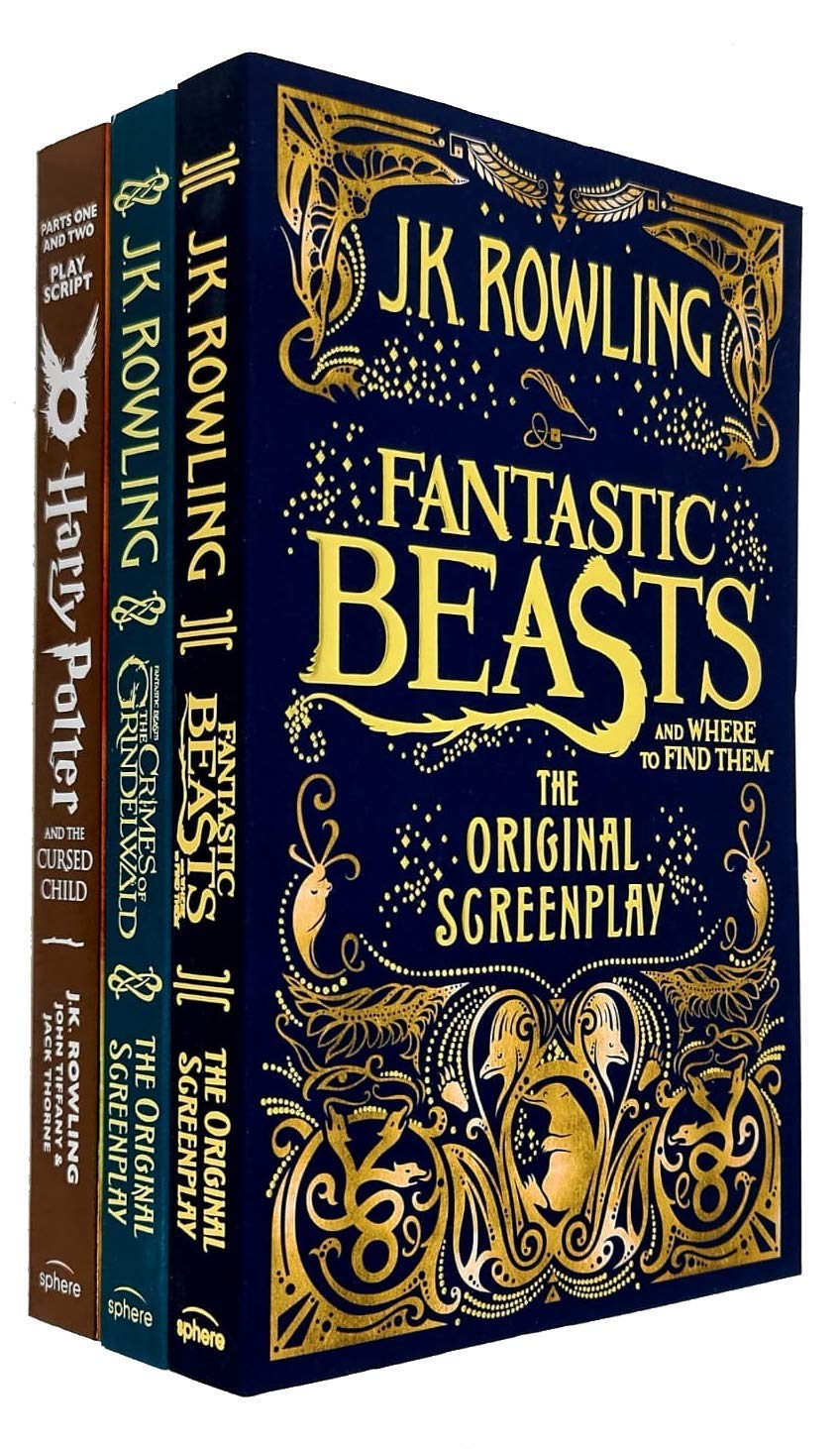 Screenplay Collection 3 Books Set (Fantastic Beasts and Where to Find Them The Crimes of Grindelwald Harry Potter and the Cursed Child - Parts One and Two)