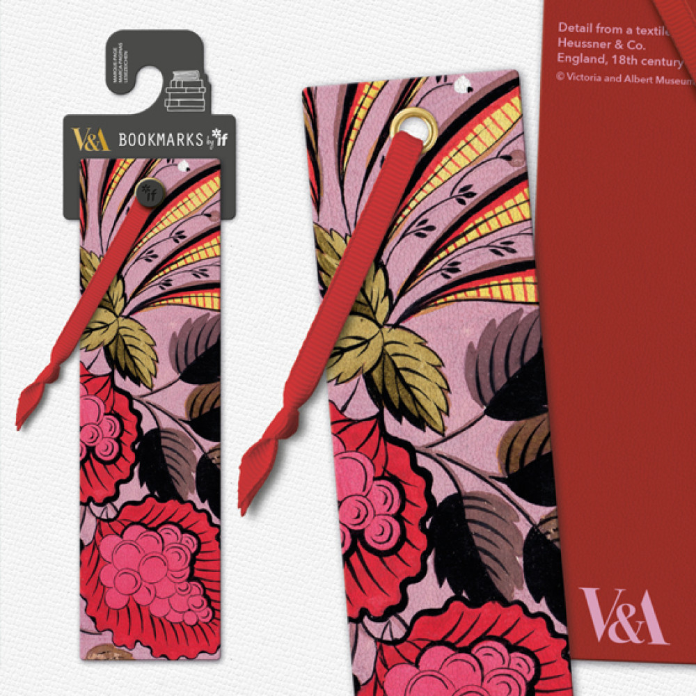 V&A Bookmarks: Pink Berry Textile